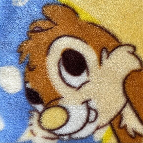 Vintage Chip and Dale Disney Blue Throw Blanket Lap Cover Rare 38” x 58” - Picture 3 of 11
